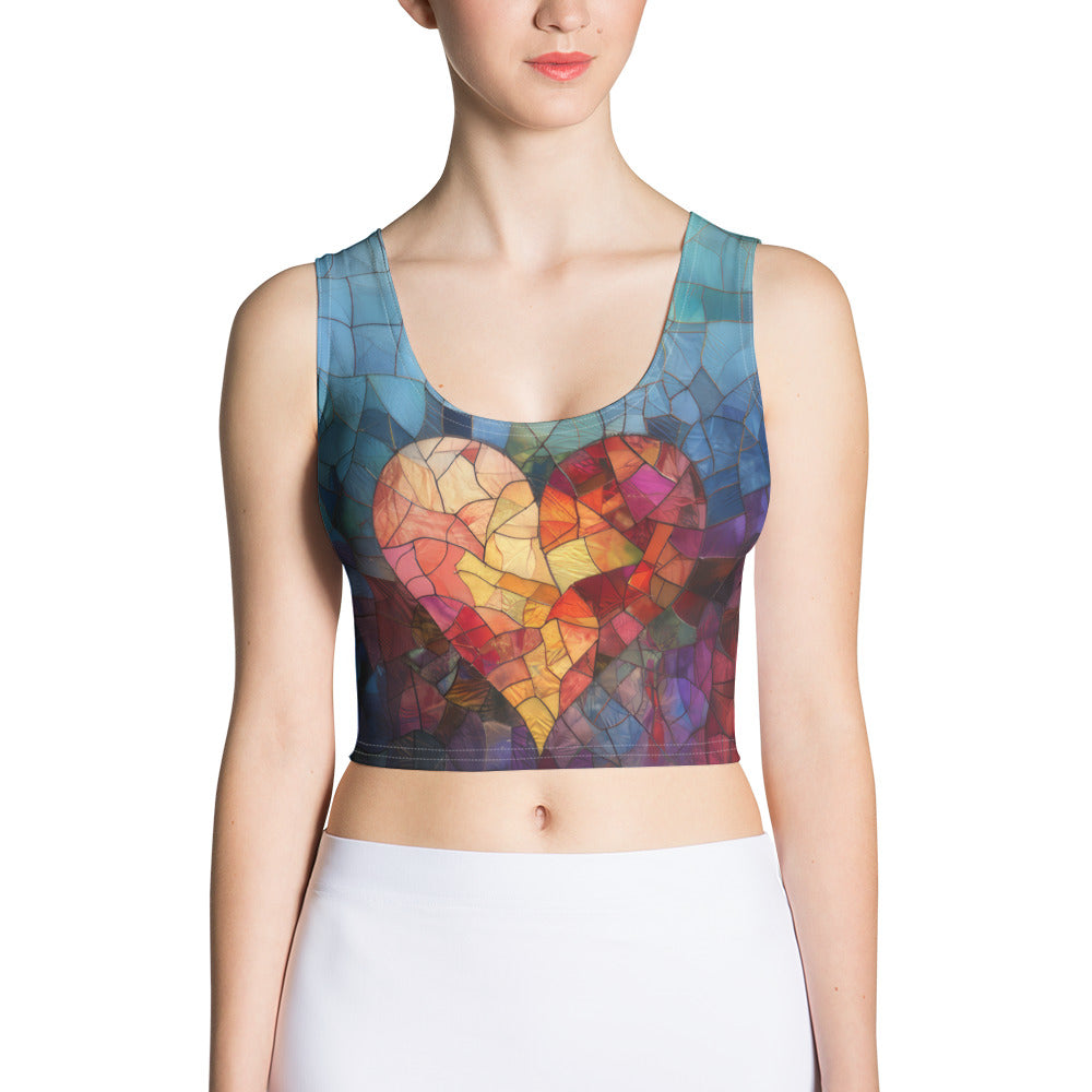 Stained Glass Heart - Crop Top
