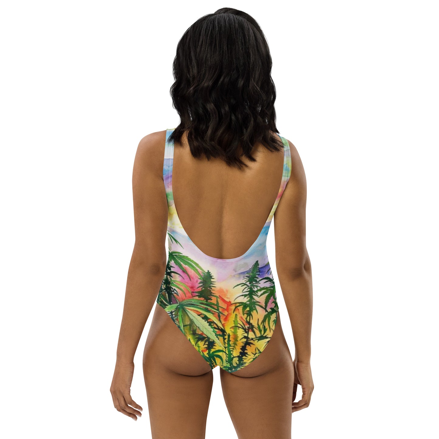 Therapy Swimsuit: Cannabis Promotes Beauty - One-Piece Swimwear
