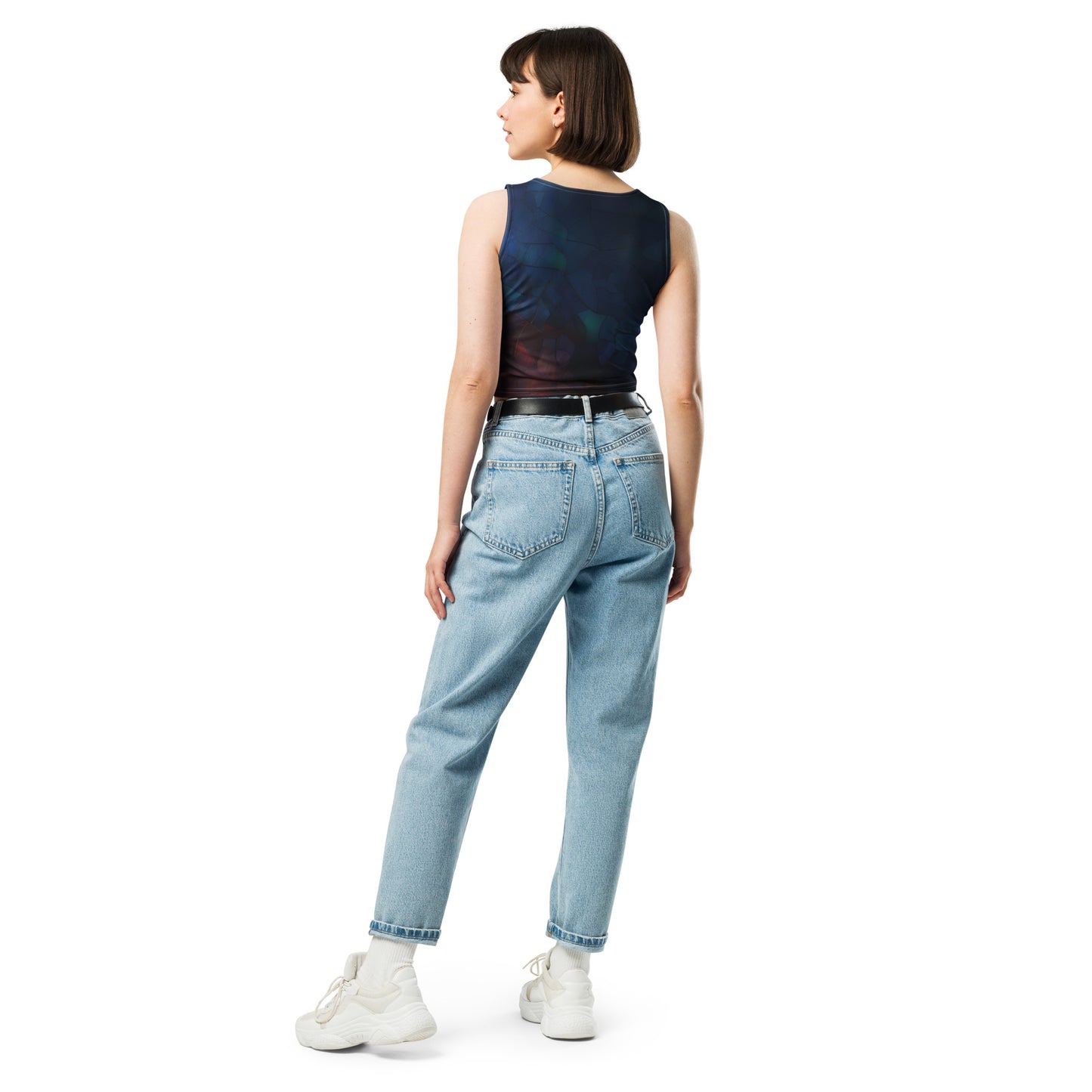 Story Apparel: "The Art & Science of Mending Fragile Glass" Women's Crop Top