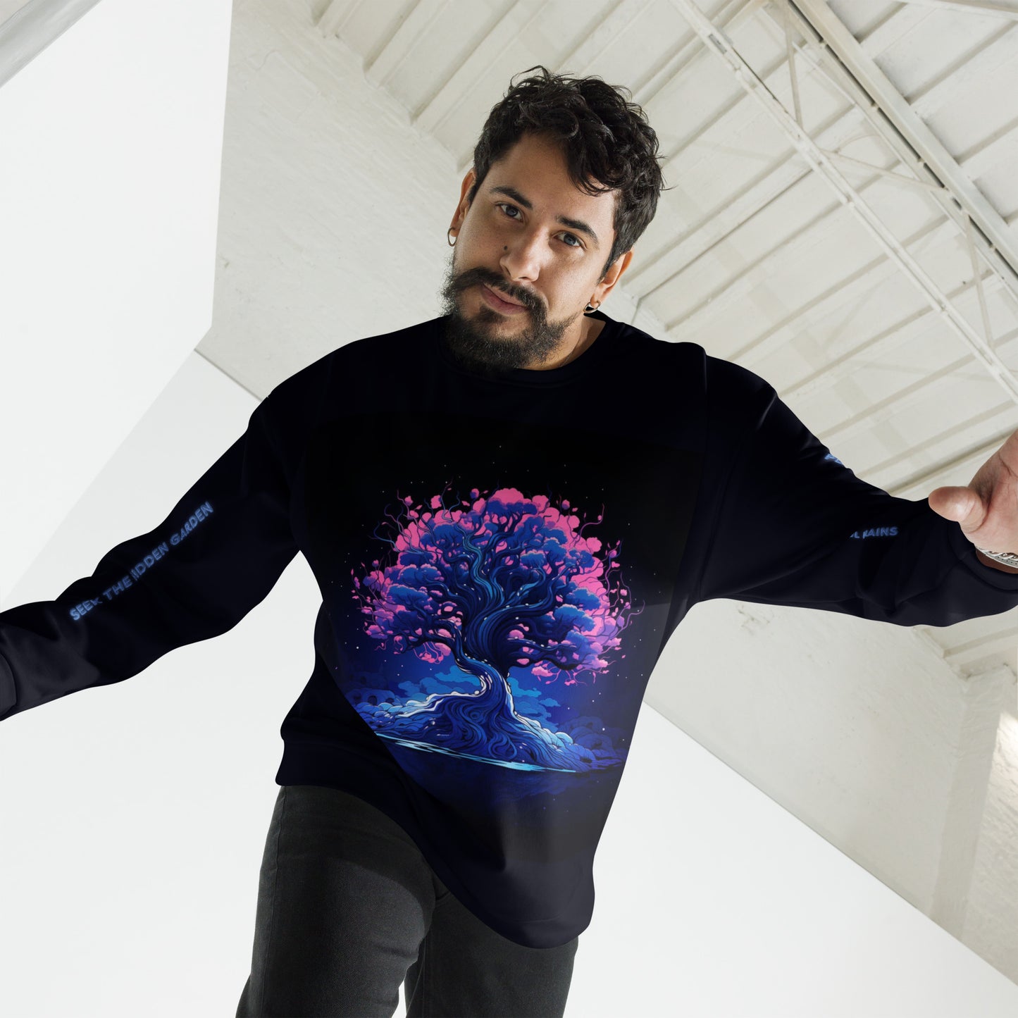 Story Apparel: Seek the Hidden Garden Planted by Beautiful Brains - Unisex Sweatshirt - Support Neurodivergence
