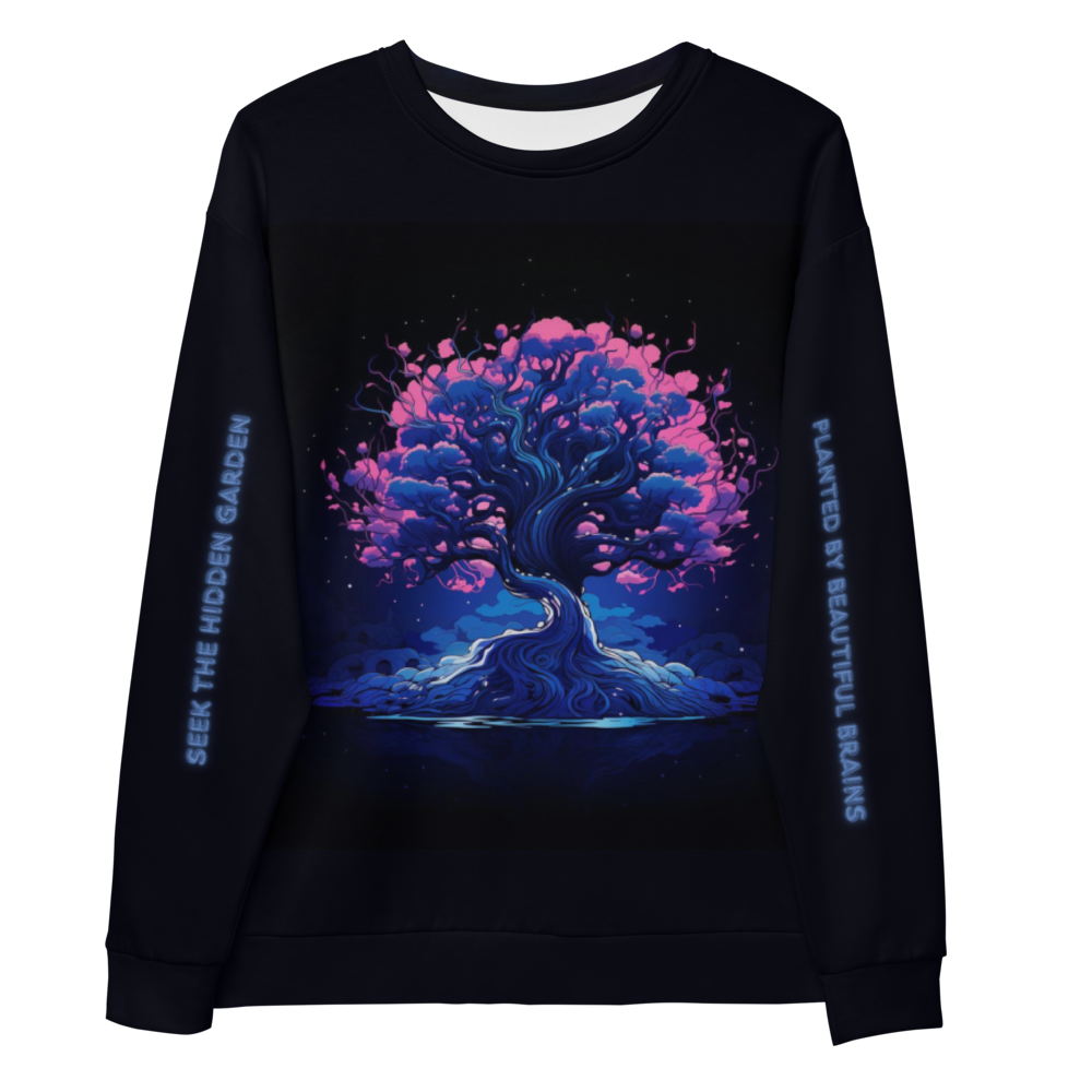 Story Apparel: Seek the Hidden Garden Planted by Beautiful Brains - Unisex Sweatshirt - Support Neurodivergence