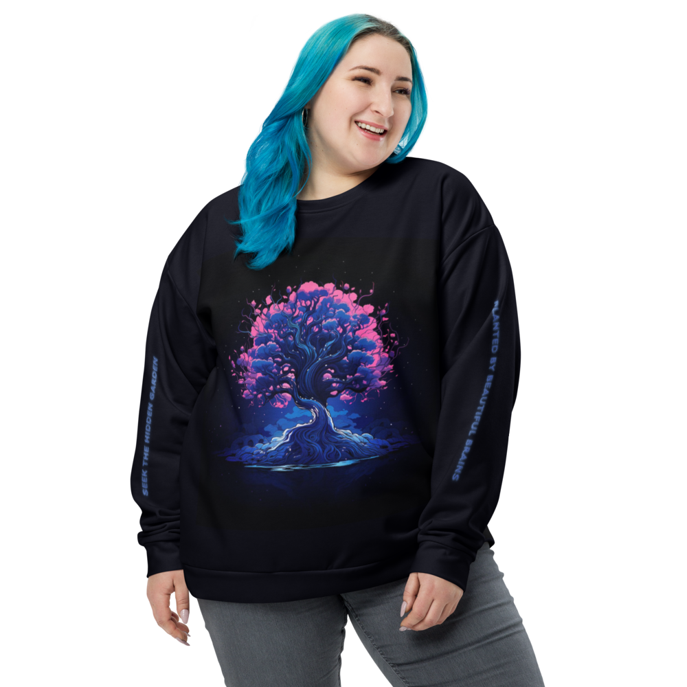 Story Apparel: Seek the Hidden Garden Planted by Beautiful Brains - Unisex Sweatshirt - Support Neurodivergence