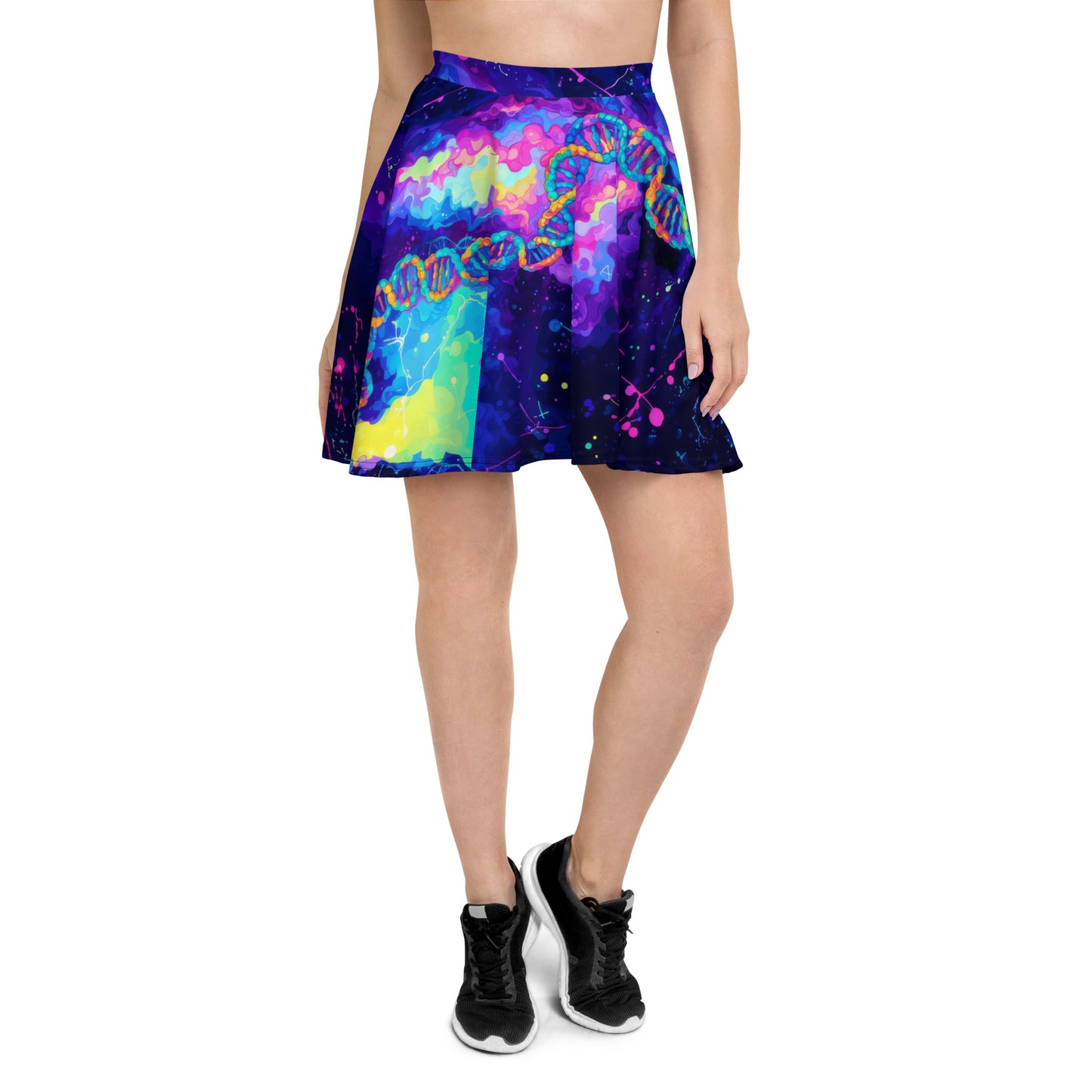 DNA Strands Biology Skater Skirt – A Fun Fusion of Science and Style