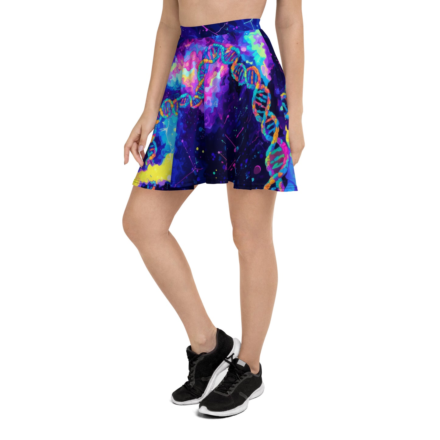 DNA Strands Biology Skater Skirt – A Fun Fusion of Science and Style