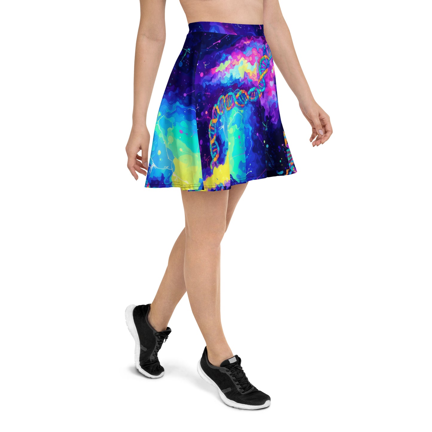 DNA Strands Biology Skater Skirt – A Fun Fusion of Science and Style