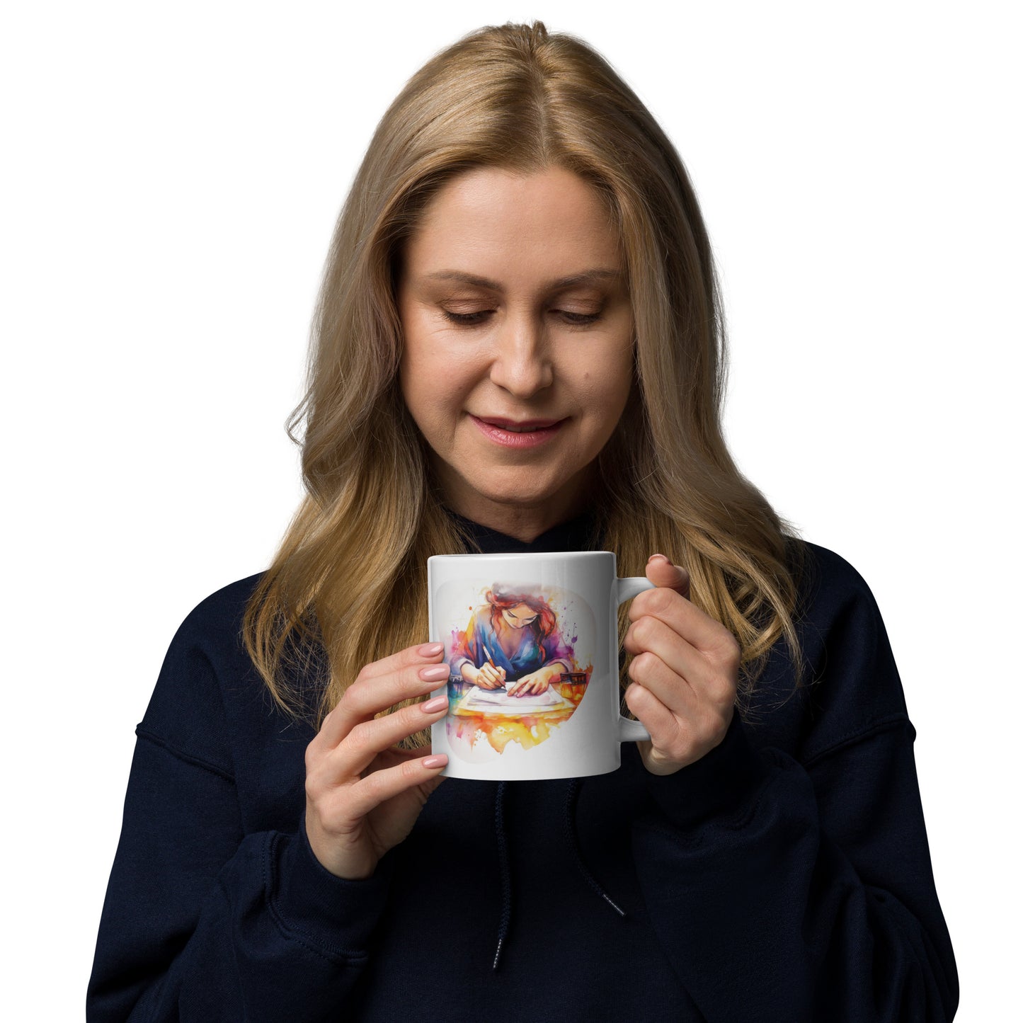 Therapy Mug: A Thought A Day Keeps The Worries Away - Reminder to Use Cognitive Behavioral Therapy Practices