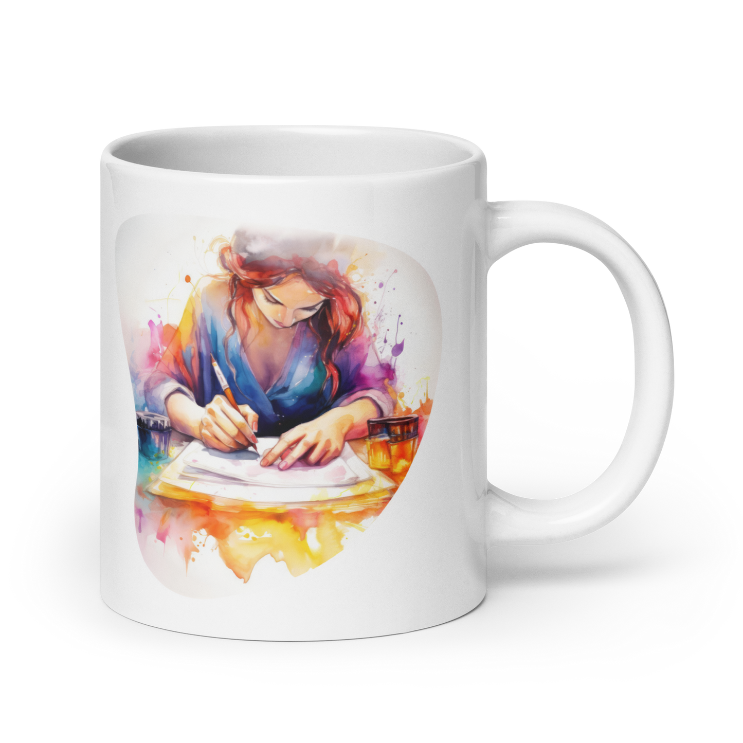 Therapy Mug: A Thought A Day Keeps The Worries Away - Reminder to Use Cognitive Behavioral Therapy Practices
